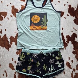 Lazy One Cactus Print Pajama Set - Western Boutique